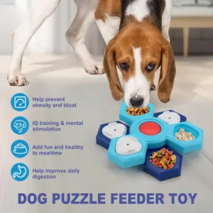 Interactive Slow Feeder Bowl New Durable Latex Dog Cat Puzzle Board Anti Boredom Pet Toy Anti Choking IQ Training Food Dish