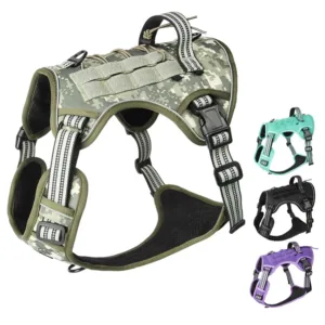 Military-Grade Dog Training Harness | Reflective No-Pull Vest for Running & Safety